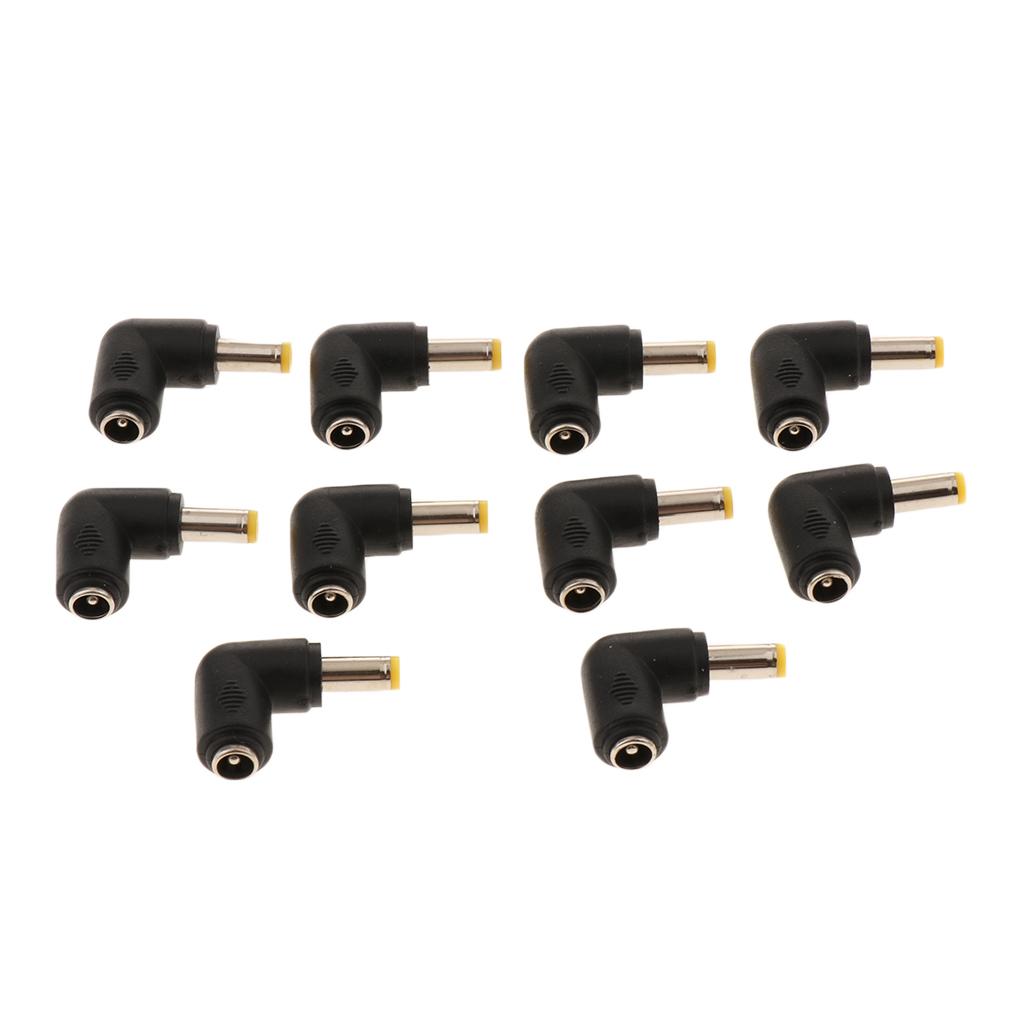 Right Angle Female DC Power Plug Adapter Cordless, 10 Pack DC