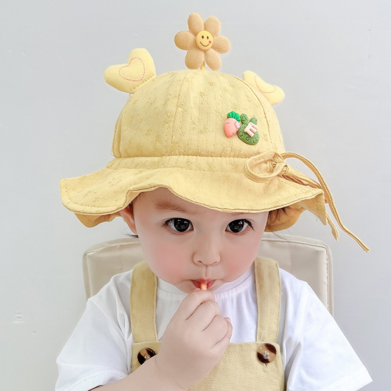 Mũ vành tròn cho bé gái 3-24 tháng tuổii dễ thương xinh xắn