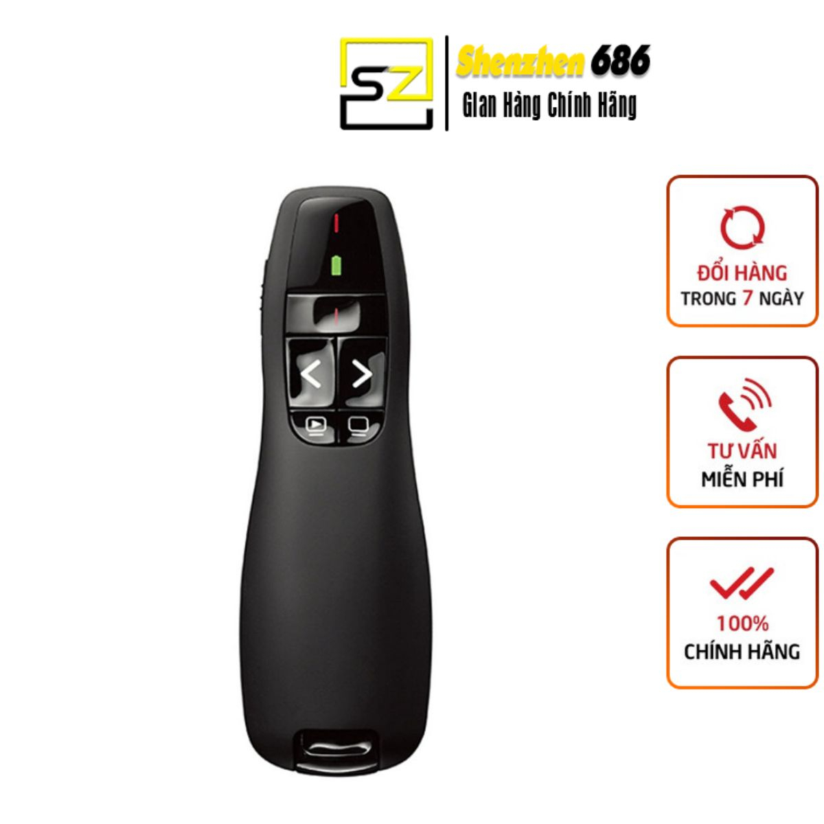 R400 Bút thuyết trình lazer pointer cao cấp bút trình chiếu giảng dạy không dây dành cho giáo viên, học sinh, sinh viên, nhân viên văn phòng