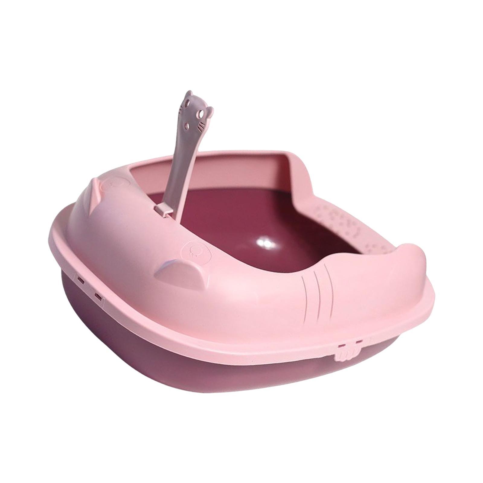 Cat Litter Box, Cat Litter Container Anti Splashing Open Top Pet Litter Tray for Small Animals