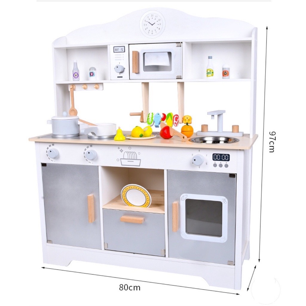 Bếp lắp ghép 97cm màu ghi kèm nướng BBQ