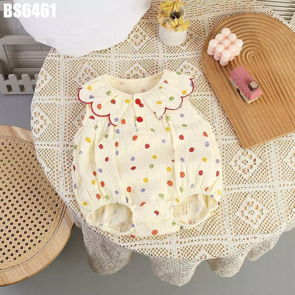 Body Chấm Bi Nhiều Màu Cho Bé Gái Sơ Sinh 1 2 Tuổi Từ 5-13kg Dành Cho Bé Gái