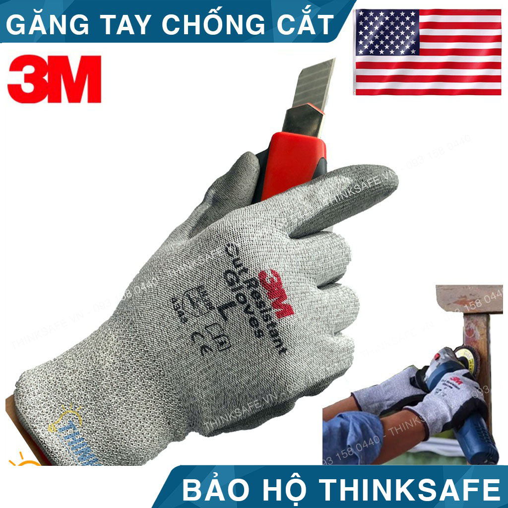 Găng tay chống cắt 3M cấp độ 3, phủ nitrile chống dầu nhớt, bảo tay bảo hộ chuyên dụng cho cơ khí, kỹ thuật, làm việc với tôn, sắt, thủy tinh