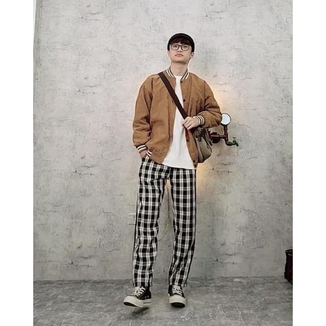 Quần BAGGY Caro Ống Rộng Unisex Form Suông, Caro Pants Nam Nữ Hot Trend Gen Z Ulzzang Mr.Smile 99 Shop