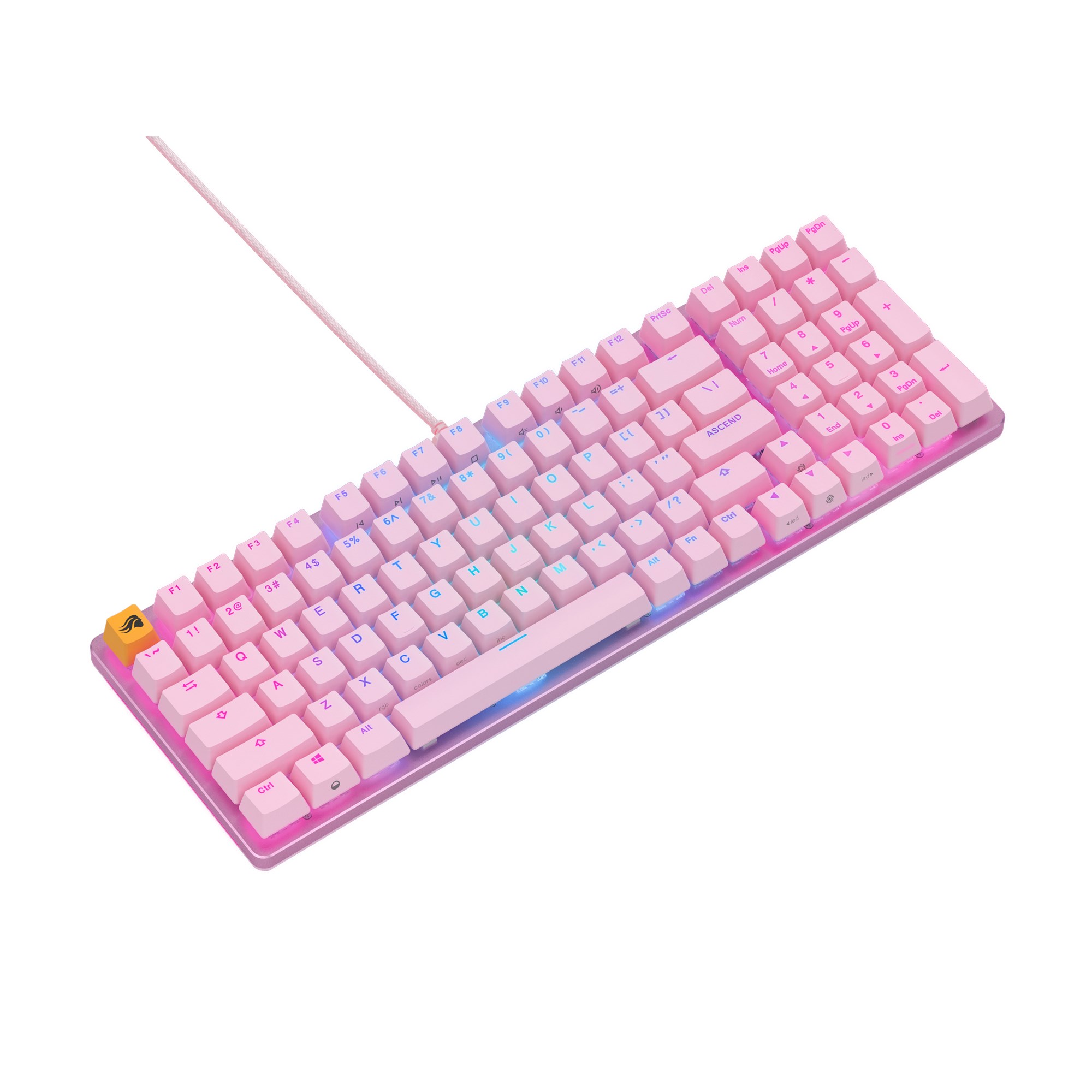 Bàn phím cơ custom Glorious GMMK 2 RGB Fullsize Pink (Pre-Built / ANSI / Hot Swap)  Hàng chính hãng