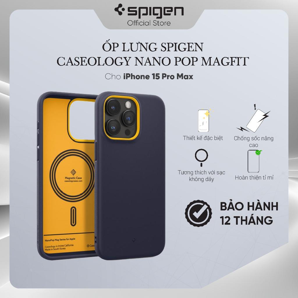 Ốp lưng cho iPhone 15 Pro Max Spigen Caseology Nano Pop Magfit - Hàng chính hãng