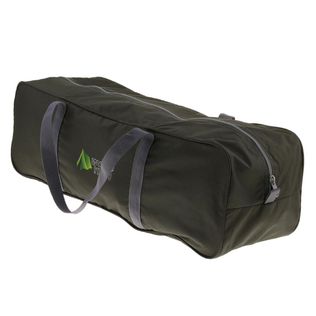 2xOutdoor Travel Duffel Bag Camping Equipment Zipper Storage Bag Green M