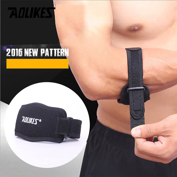 Đai bó cơ khủy tay AOLIKES 7949 hỗ trợ bắp cơ khi chơi thể thao sport pressure elbow