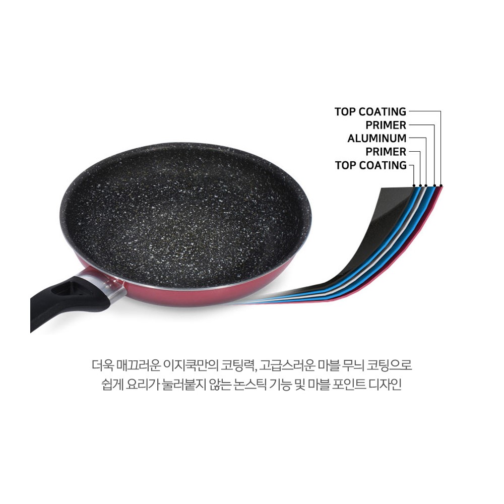 Chảo Easy Seoulcook 24 cm đáy từ chống dính vân đá cao cấp Hàn Quốc, dùng được tất cả các loại bếp / Induction