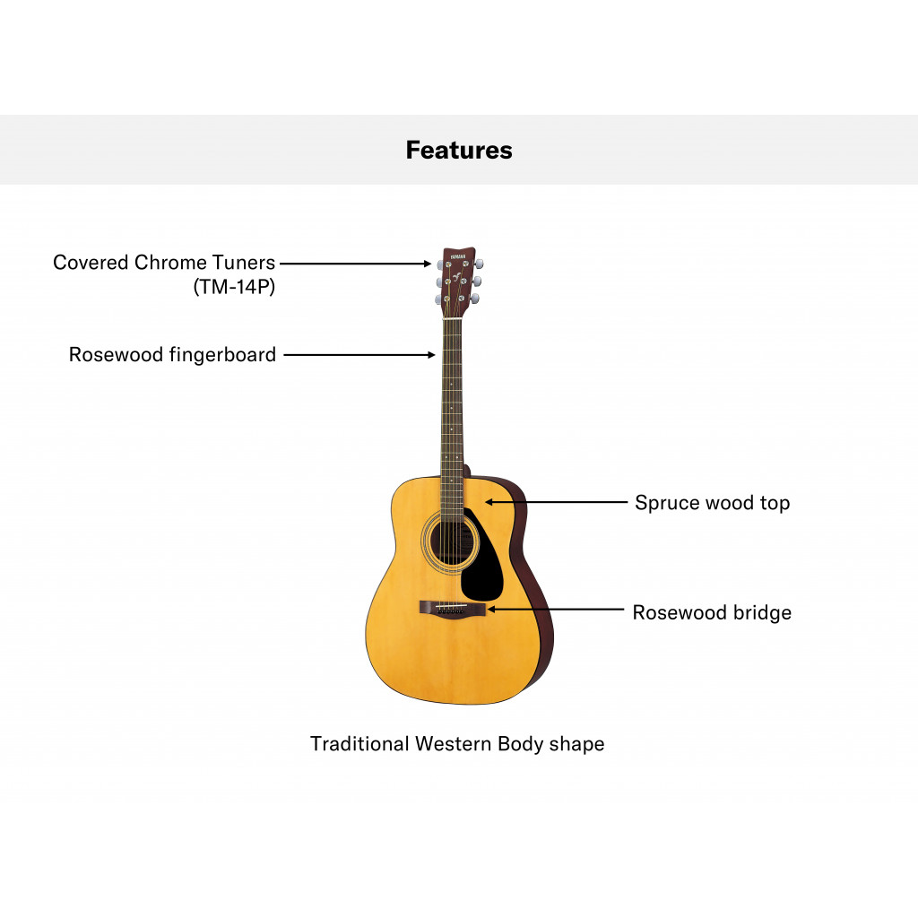 Đàn Guitar Acoustic, Guitar thùng - Yamaha F310 - Natural, tự tin chơi nhạc cùng F310 - Hàng chính hãng