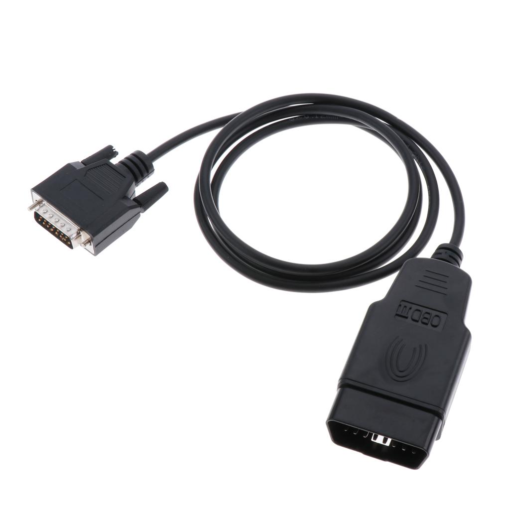 Xe Hơi OBD II 2 16Pin Để DB15 15Pin Chẩn Đoán Nối Dài Convertor Cáp