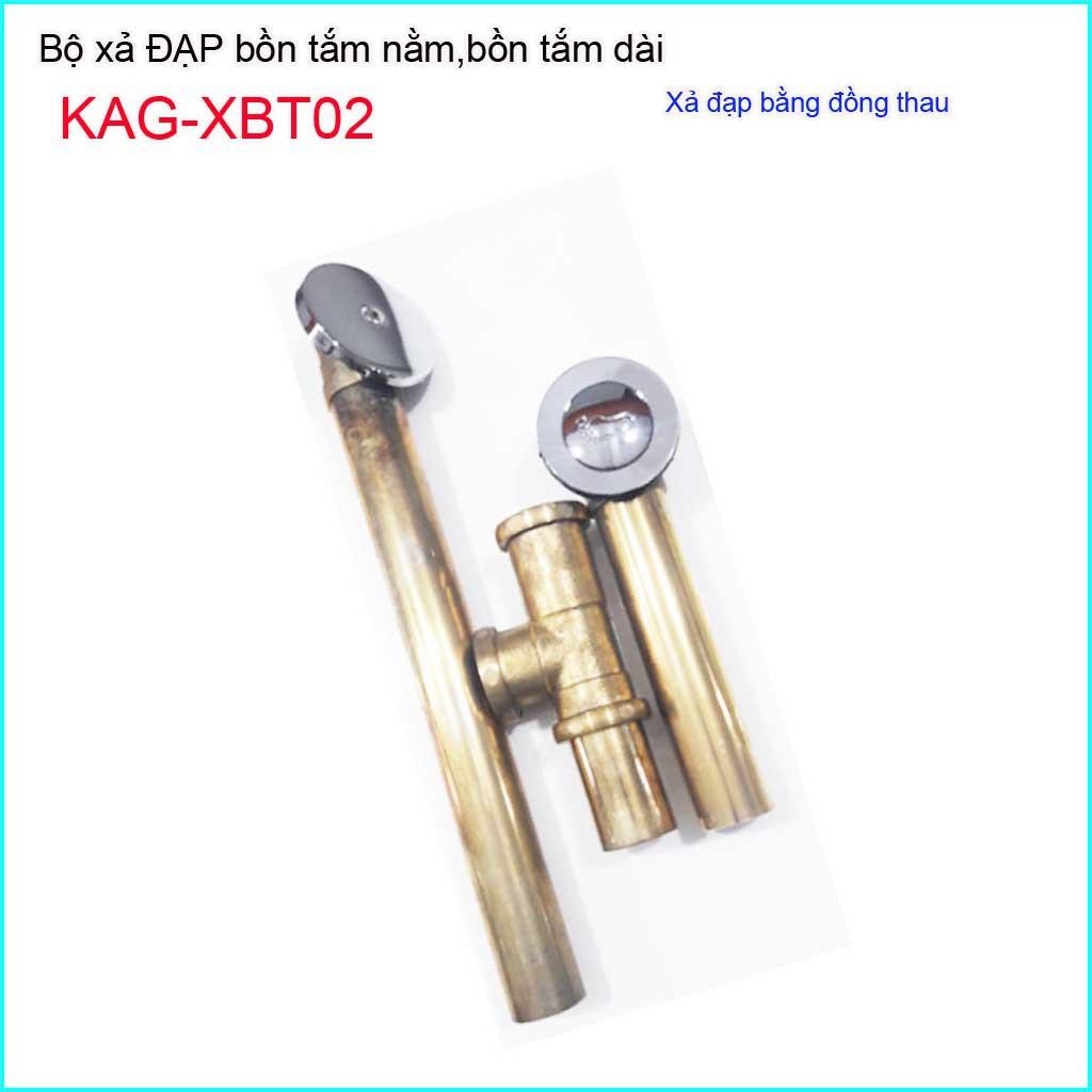 Xả đạp bồn tắm bằng đồng thau KAG-XBT02, Bộ xả dùng cho bồn tắm nằm , xả đạp chân bồn tắm siêu bền sử dụng tốt