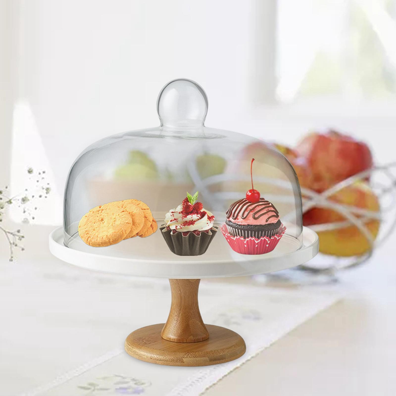 Cake Stand Dome Lid Glass Cover Serving Tray Cheese for Breakfast Food