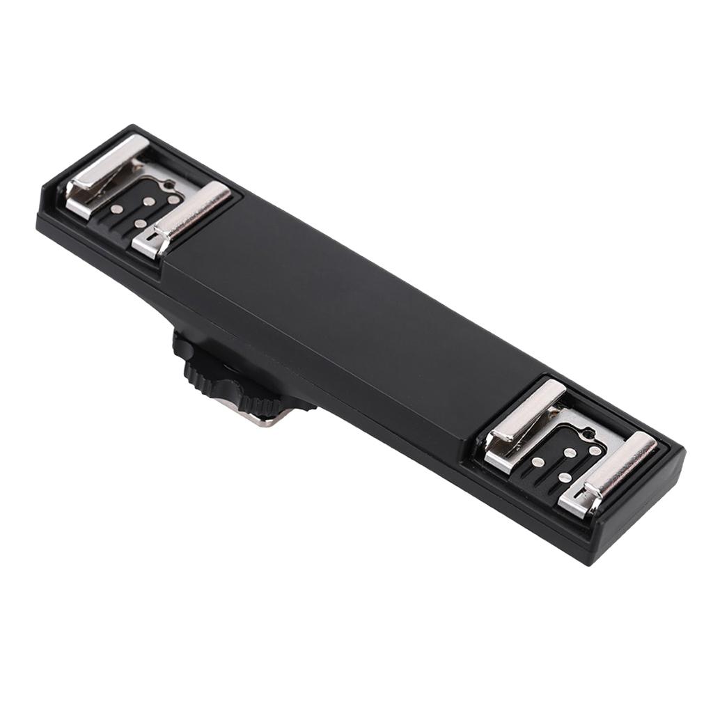 Dual Hot Shoe Flash Speedlite Bracket Splitter For Nikon DSLR Camera