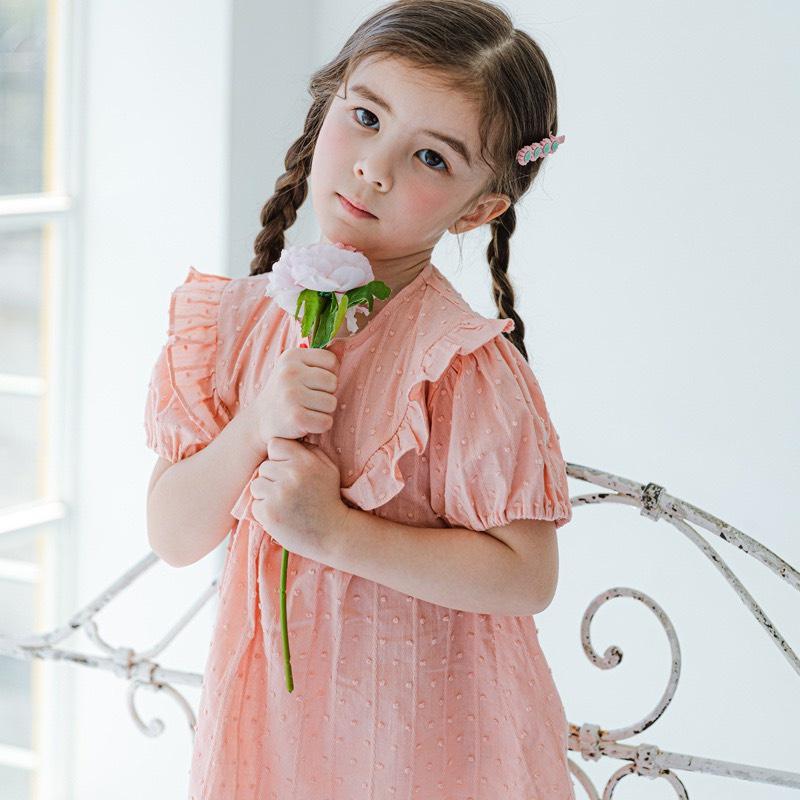 Váy bé gái, đầm trẻ em bé gái size đại dễ thương màu hồng bebezoo