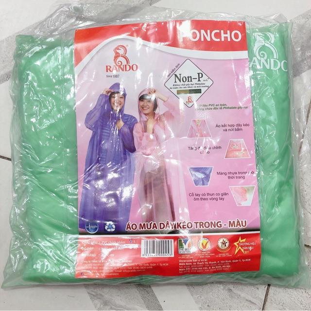 Áo mưa dây kéo trong màu Rando
