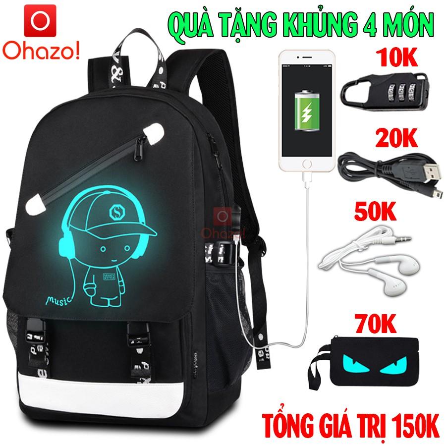 Bộ balo nam nữ thời trang hình Boy music cực hót