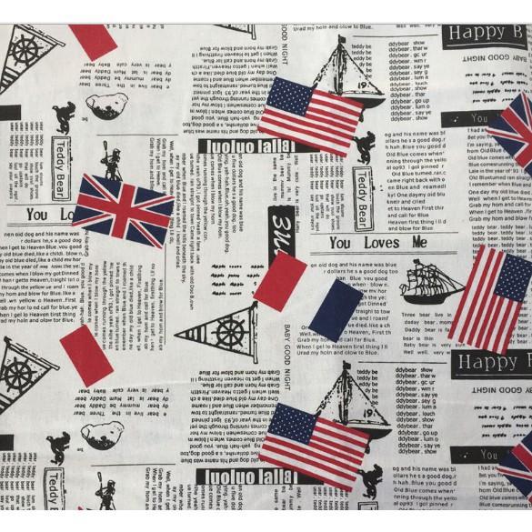 Vải bố vải canvas họa tiết cờ Mỹ