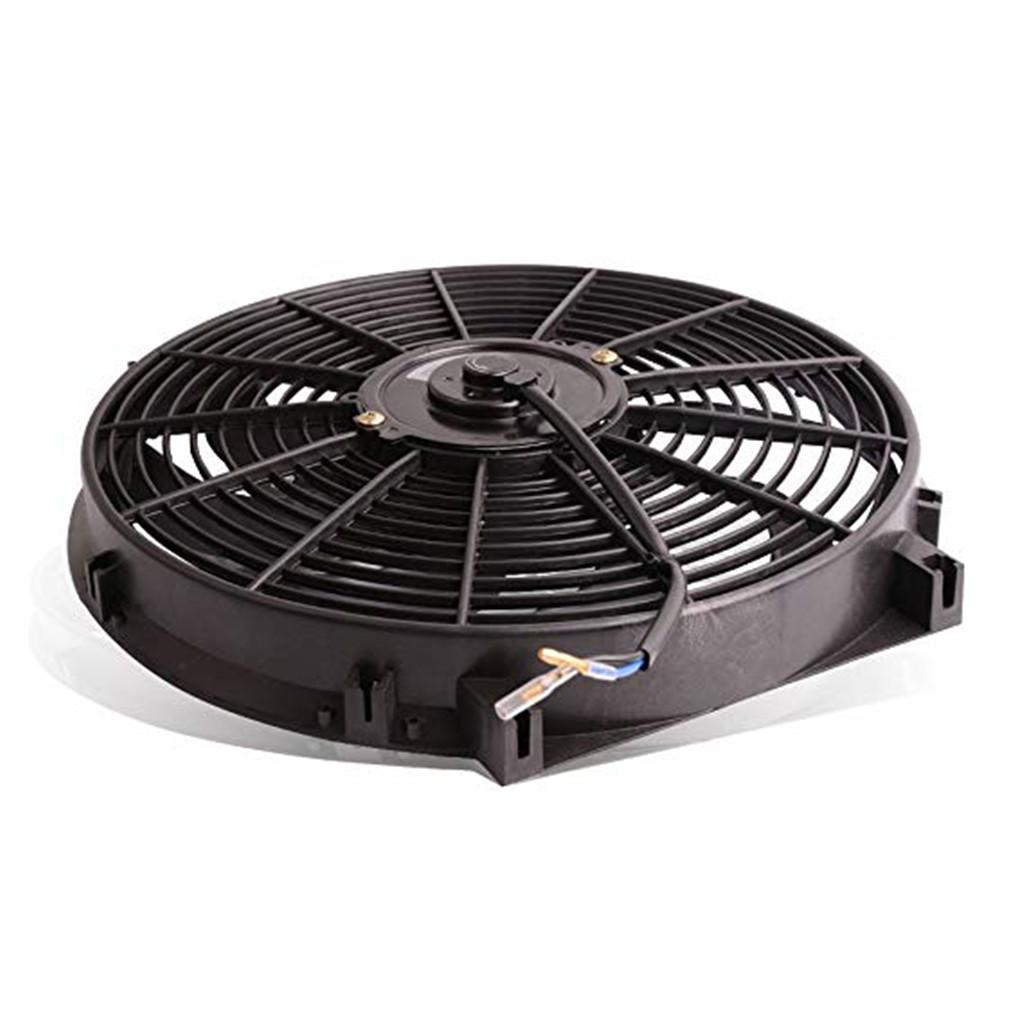 Universal 14" Curved Electric Engine Radiator Cooling Fan with Mounting Kits