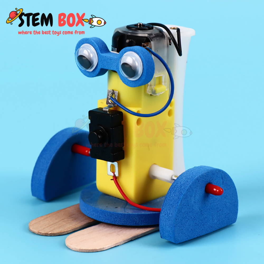 Đồ chơi trí tuệ bộ lắp ghép máy robot chạy pin - Trò chơi DIY STEM BOX