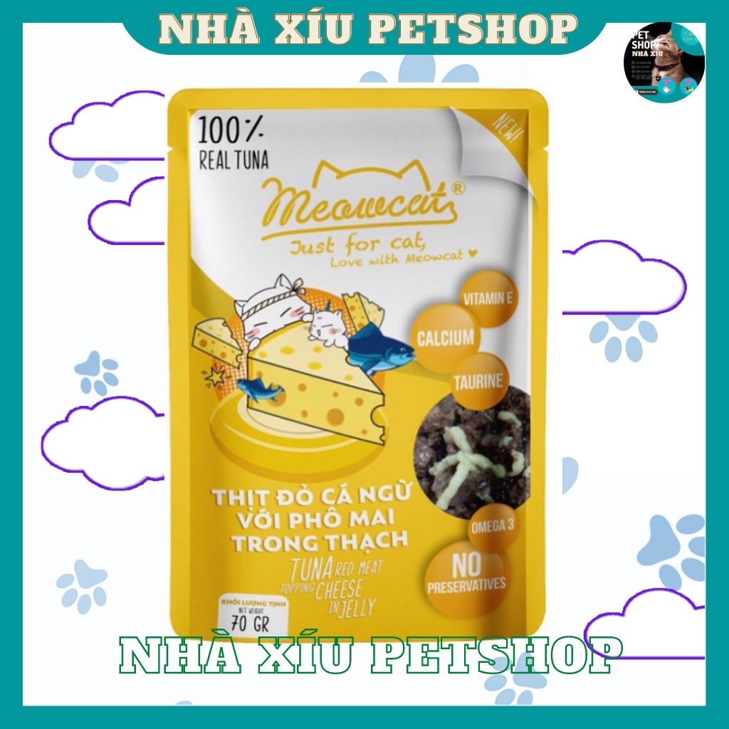 Pate Cho Mèo Meowcat Gói 70gr - Pate Bổ Sung Dinh Dưỡng Cho Mèo - Nhà Xíu PetShop