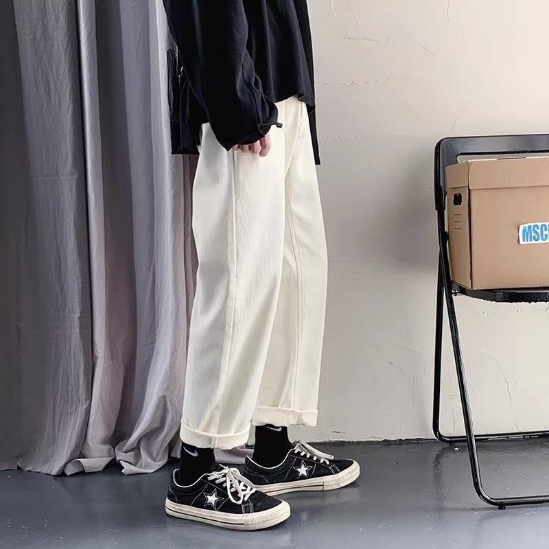 Quần Kaki Ống Rộng Dáng Suông Kaki Nam Nữ Ulzzang