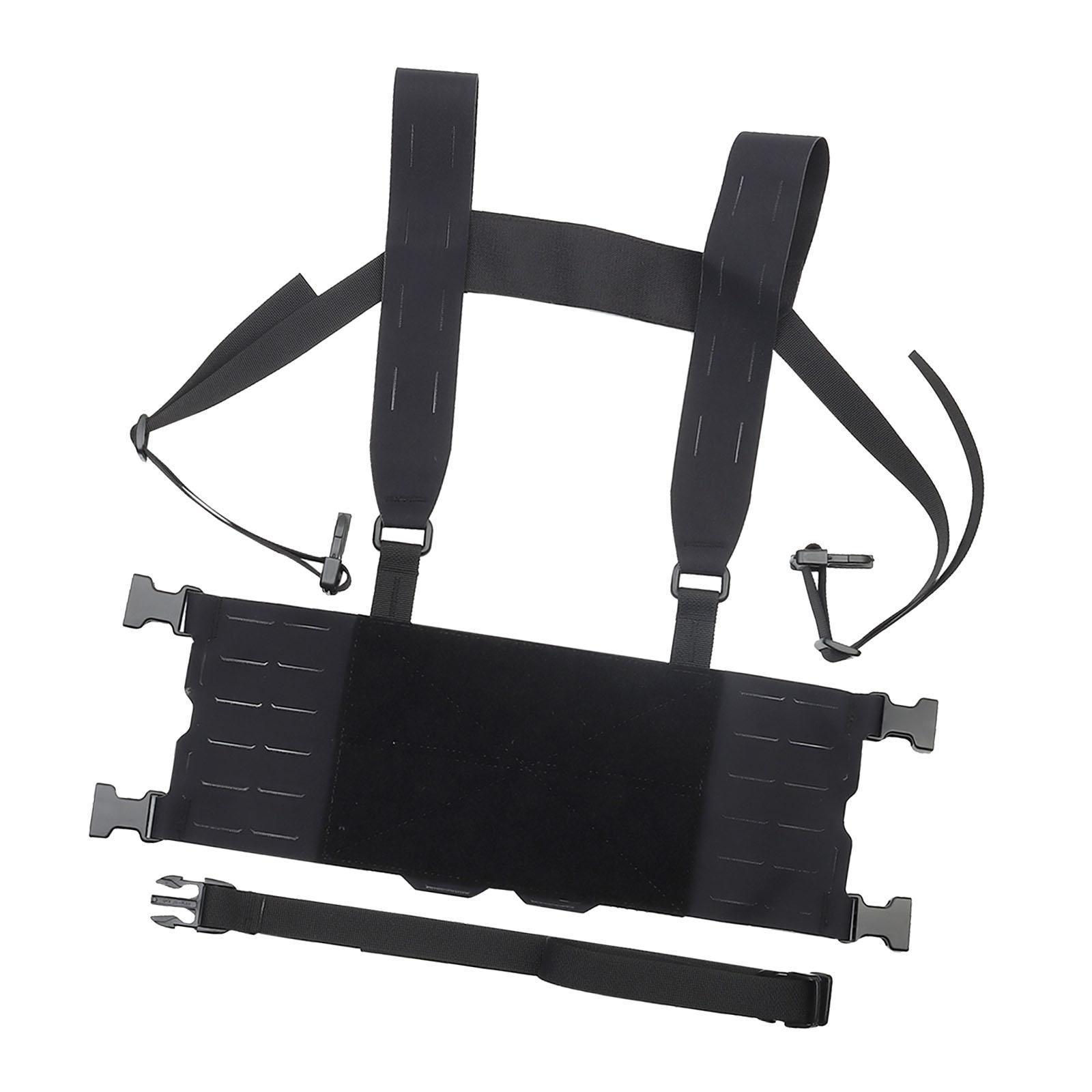 Breathable Hunting Chest Vest Training Adjustable Harness Vest Black