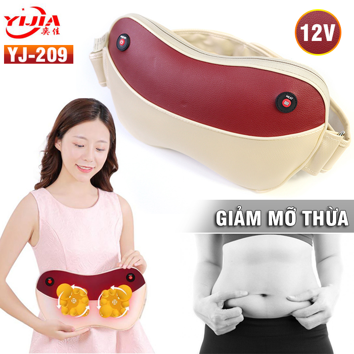 Gối (máy) massage hồng ngoại đa năng YIJIA YJ-209 - Hỗ trợ mát xa giảm mỡ bụng, hỗ trợ trị đau nhức mỏi cổ vai gáy