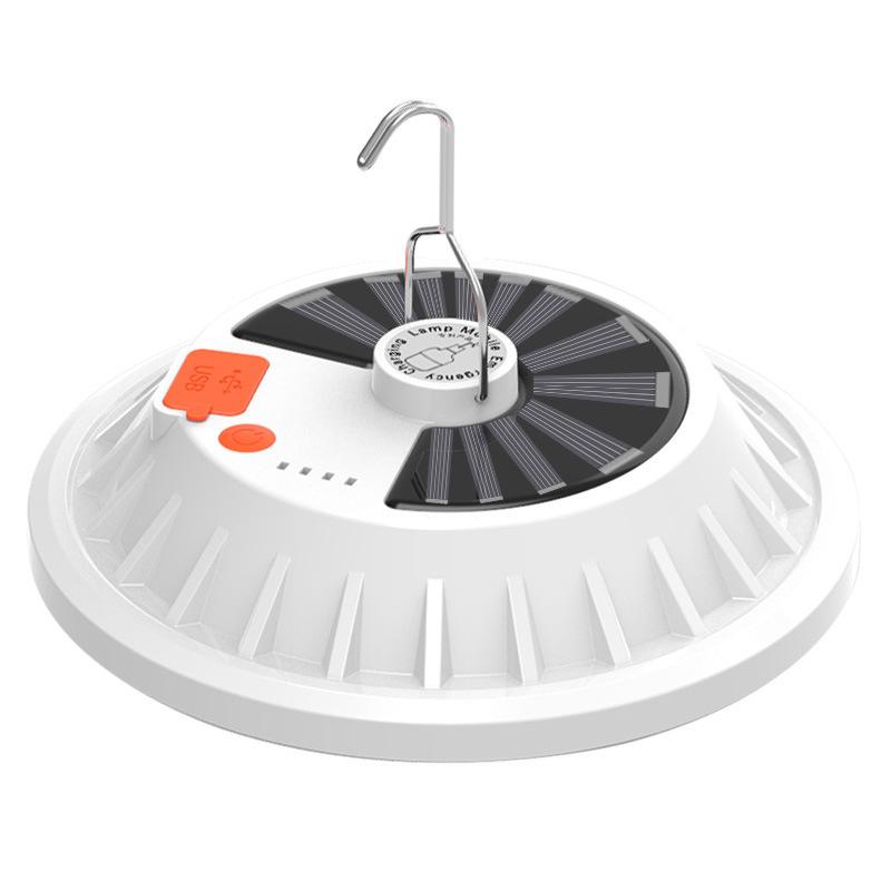 Đảm Bảo Chất Lượng Đèn LED Mới UFO Đèn Sạc Năng Lượng Mặt Trời Đèn Gian Hàng Đường Phố Sạc Khẩn Cấp Kho Báu Đèn Chợ Đêm Di Động