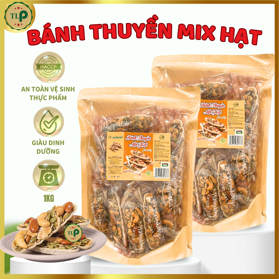 BÁNH THUYỀN MIX HẠT TÂN LỘC PHÁT COMBO 2 BỊCH - MỖI BỊCH 500G