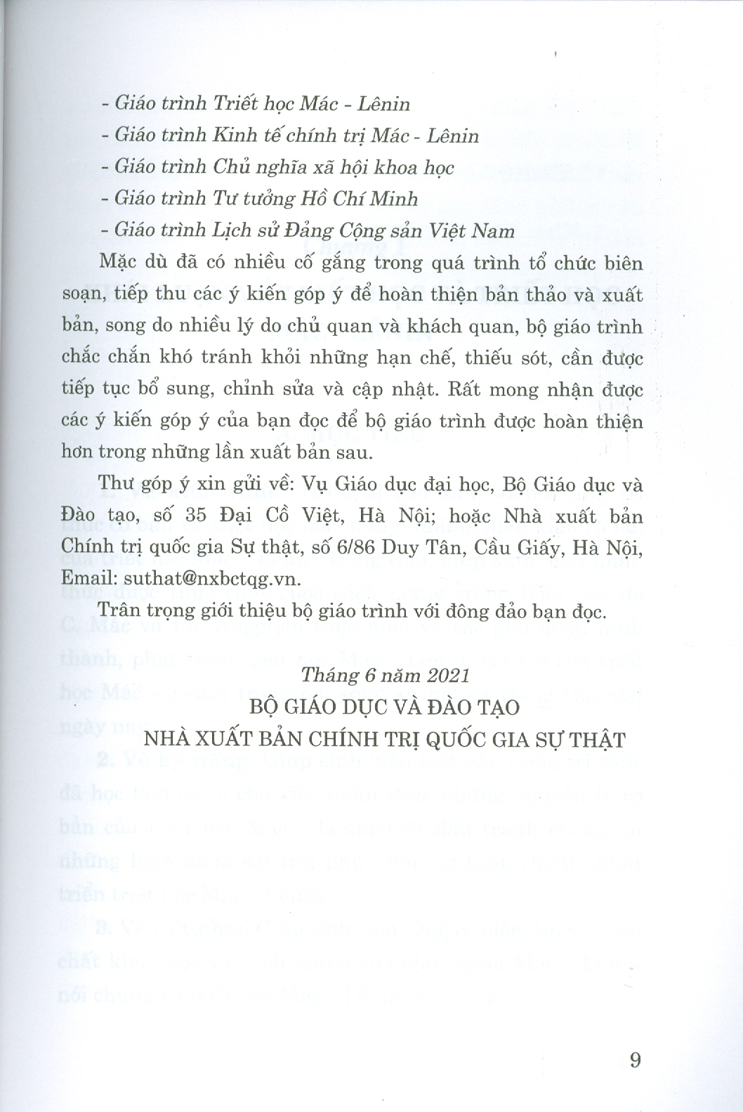 Combo 3 cuốn Giáo Trình Triết Học Mác – Lênin + Giáo Trình Kinh Tế Chính Trị Mác – Lênin + Giáo Trình Lịch Sử Đảng Cộng Sản Việt Nam (Dành Cho Bậc Đại Học Hệ Không Chuyên Lý Luận Chính Trị) – Bộ mới năm 2021