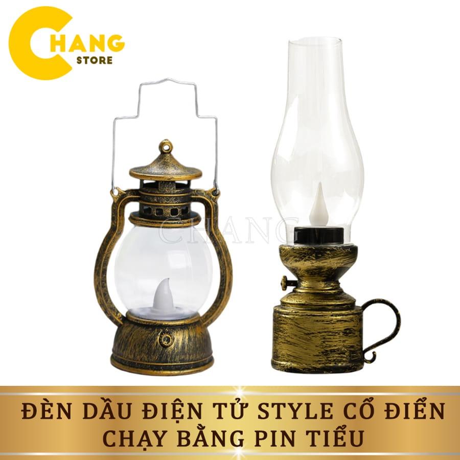 Đèn Dầu Điện Tử Thiết Kế Cổ Điển Hoạt Động Bằng Pin Dùng Làm Đèn Thờ Trang Trí Decor Quán Bar Nhà Cửa