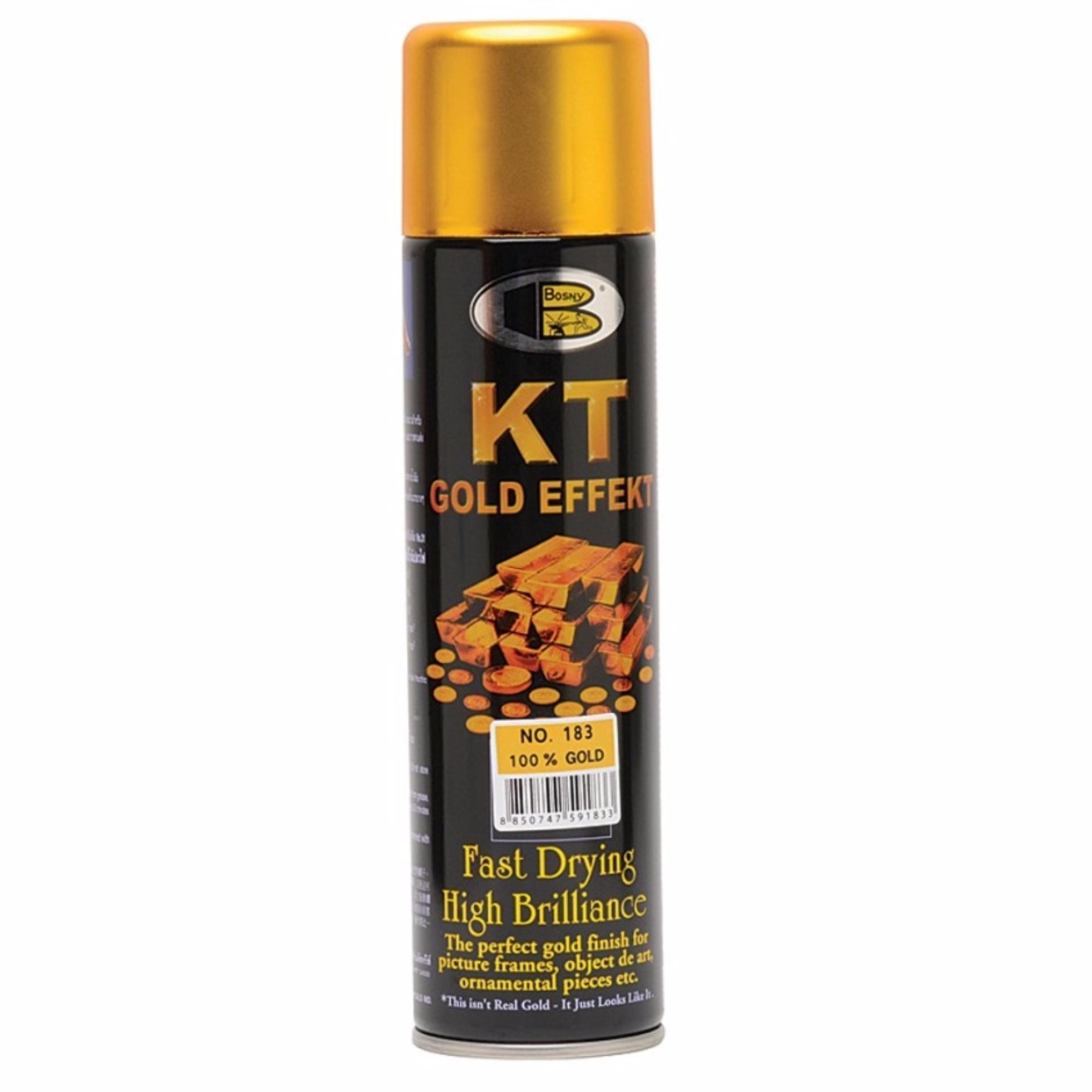 Sơn xịt mạ màu vàng GOLD KT183 Bosny - Nhập khẩu Thái Lan