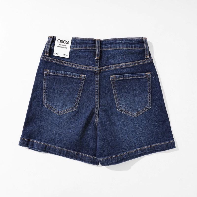 Quần short jean nữ rách nhẹ lưng cao chất co giãn thoải mái