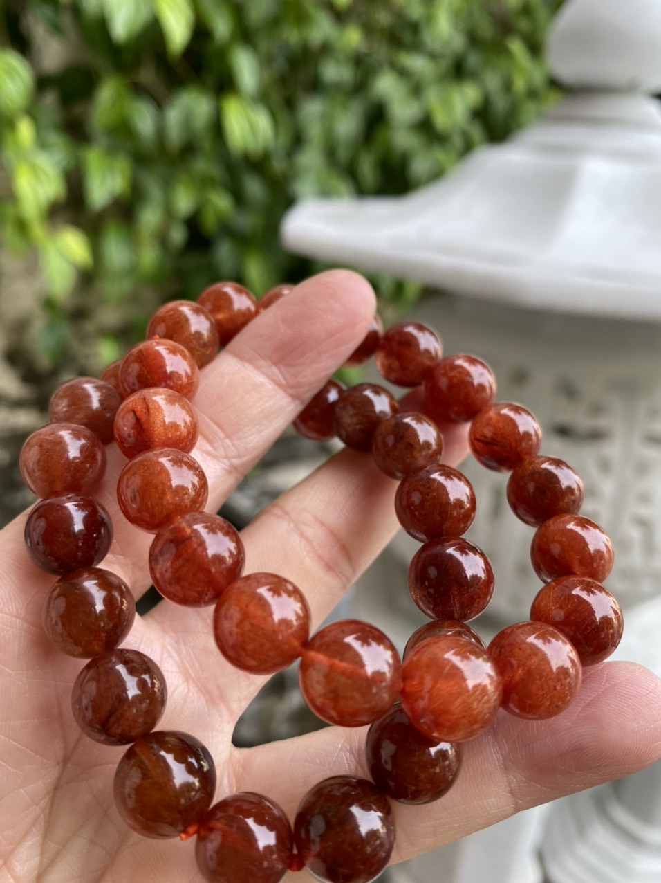Vòng tay Thạch anh tóc đỏ size 12li