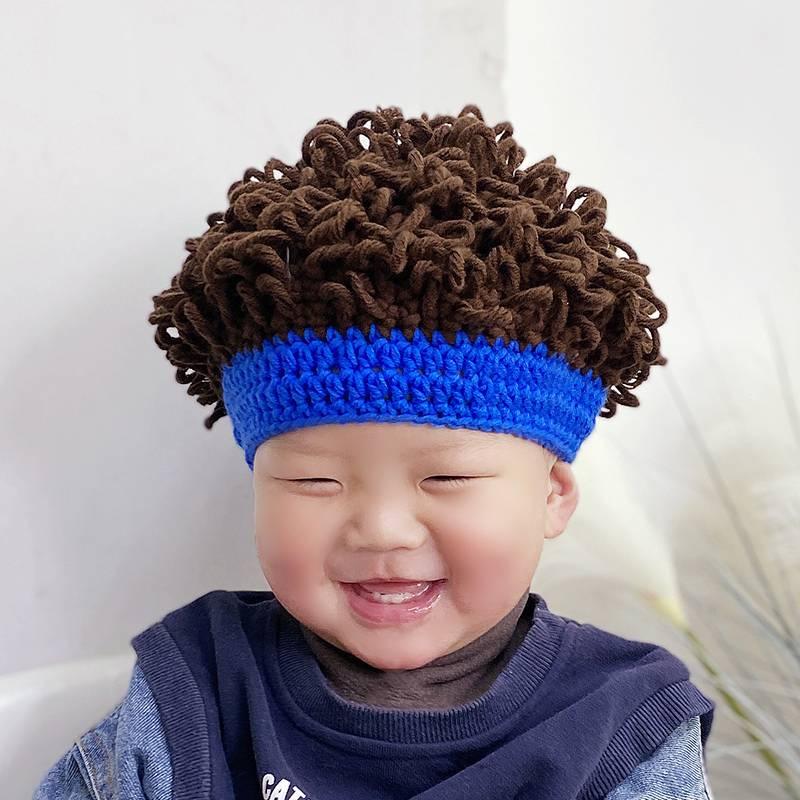 Mũ đội đầu kiểu tóc giả xoăn vui nhộn dành cho bé
