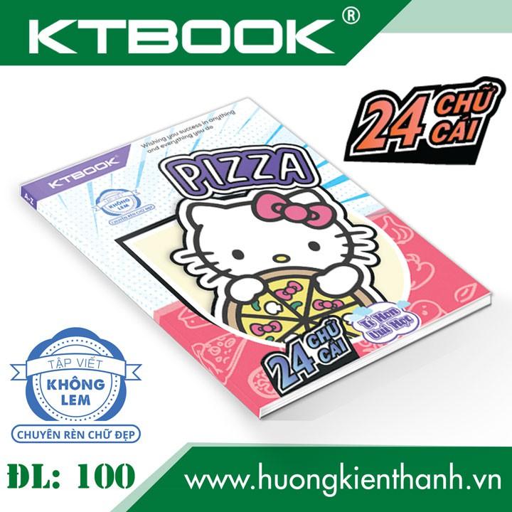 Gói 10 cuốn Tập Học Sinh Cao Cấp Chuyên Rèn Chữ Đẹp 24 Chữ Cái KTBOOK giấy trắng không lem ĐL 100 gsm - 96 trang