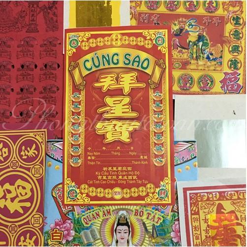 Giấy cúng SAO Cửu Diệu Tinh Quân