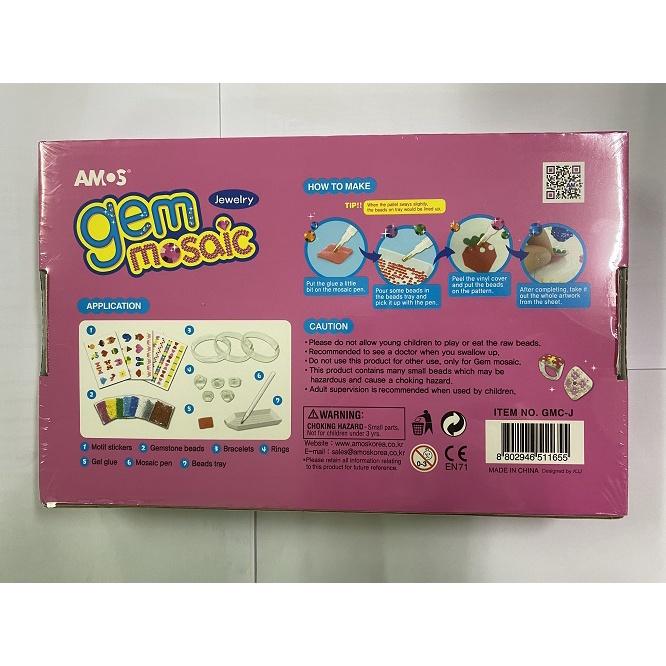 Bộ đồ chơi xếp hình nhập khẩu Hàn Quốc AMOS Gem Mosaic Jewelry GMC-J chủ đề Trang sức