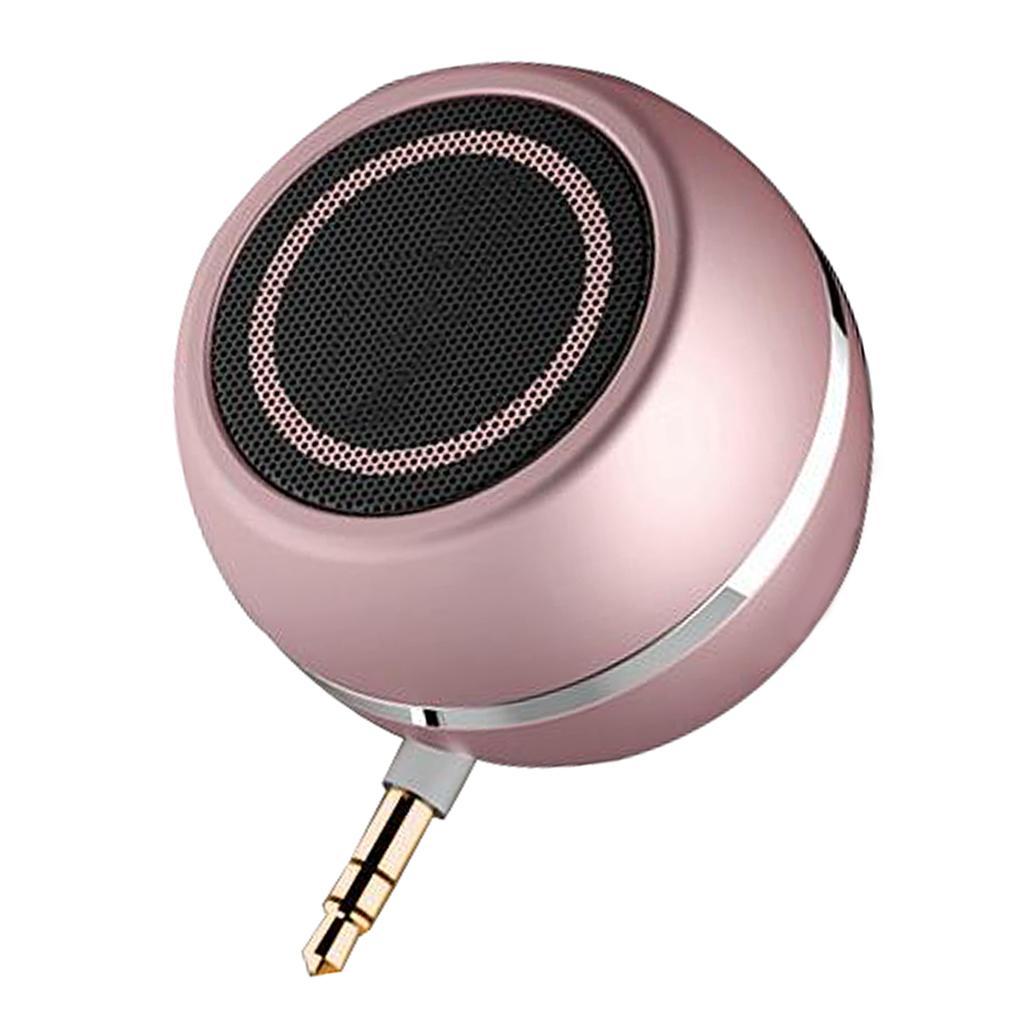 Mini Speaker 3.5mm Jack AUX Music Audio Player for Phone Notebook Rose Gold