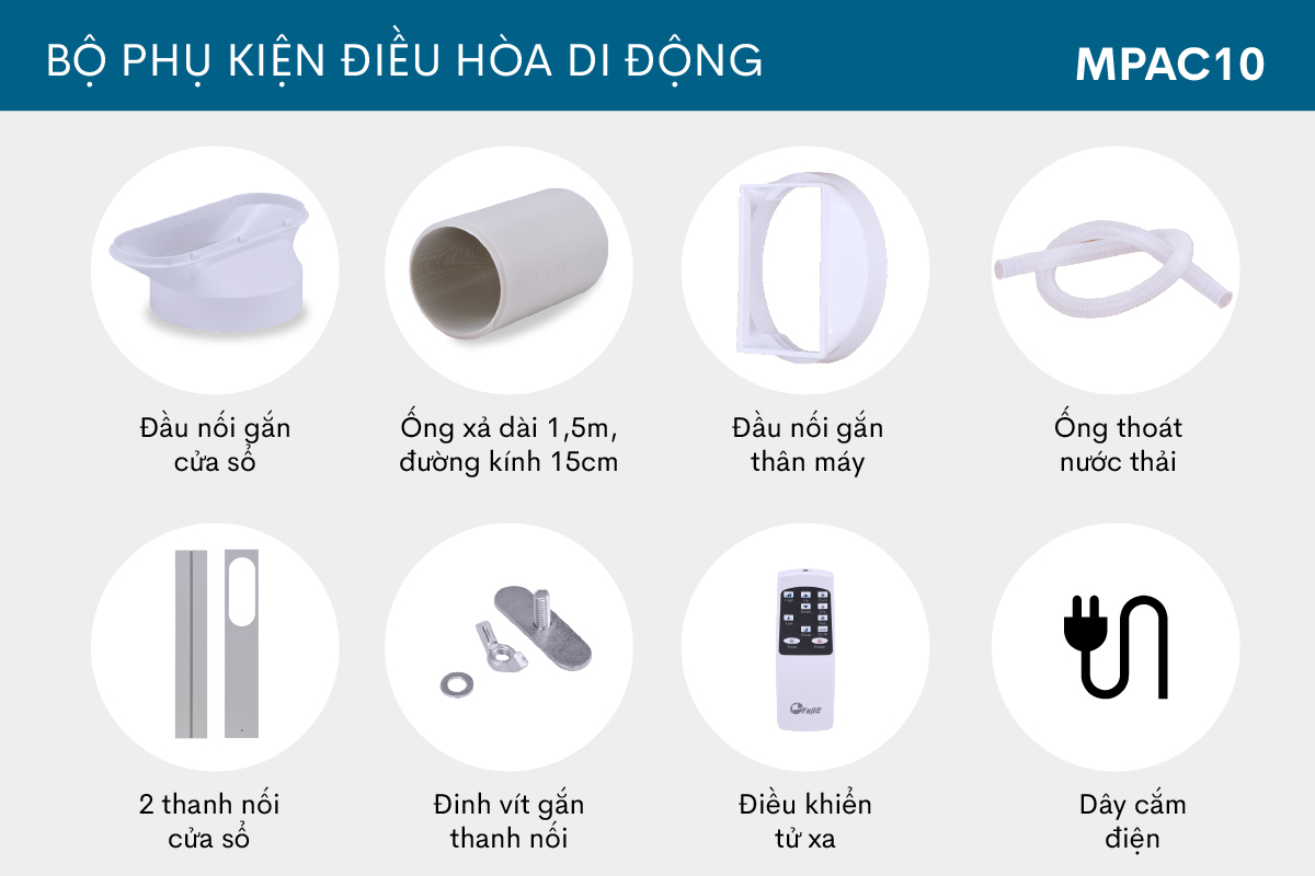 Điều hoà di động kiêm hút ẩm 10.000 BTU FUJIHOME dùng cho phòng 25m2, máy lạnh mini đứng di động có điều khiển từ xa không cần lắp đặt, giao hàng toàn quốc - Hàng Nhập Khẩu