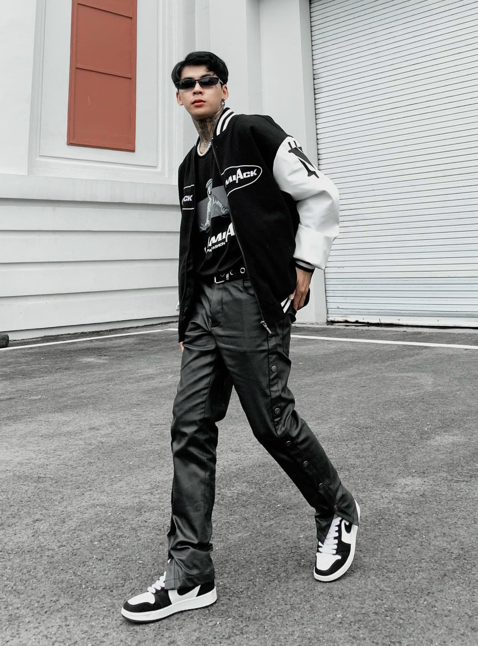 áo gió nhẹ bomber 1 lớp đen phối tay trắng, áo khoác bomber bóng chày lack Miack đẹp tay phối màu trẻ trung cá tính unisex phong cách hàn quốc