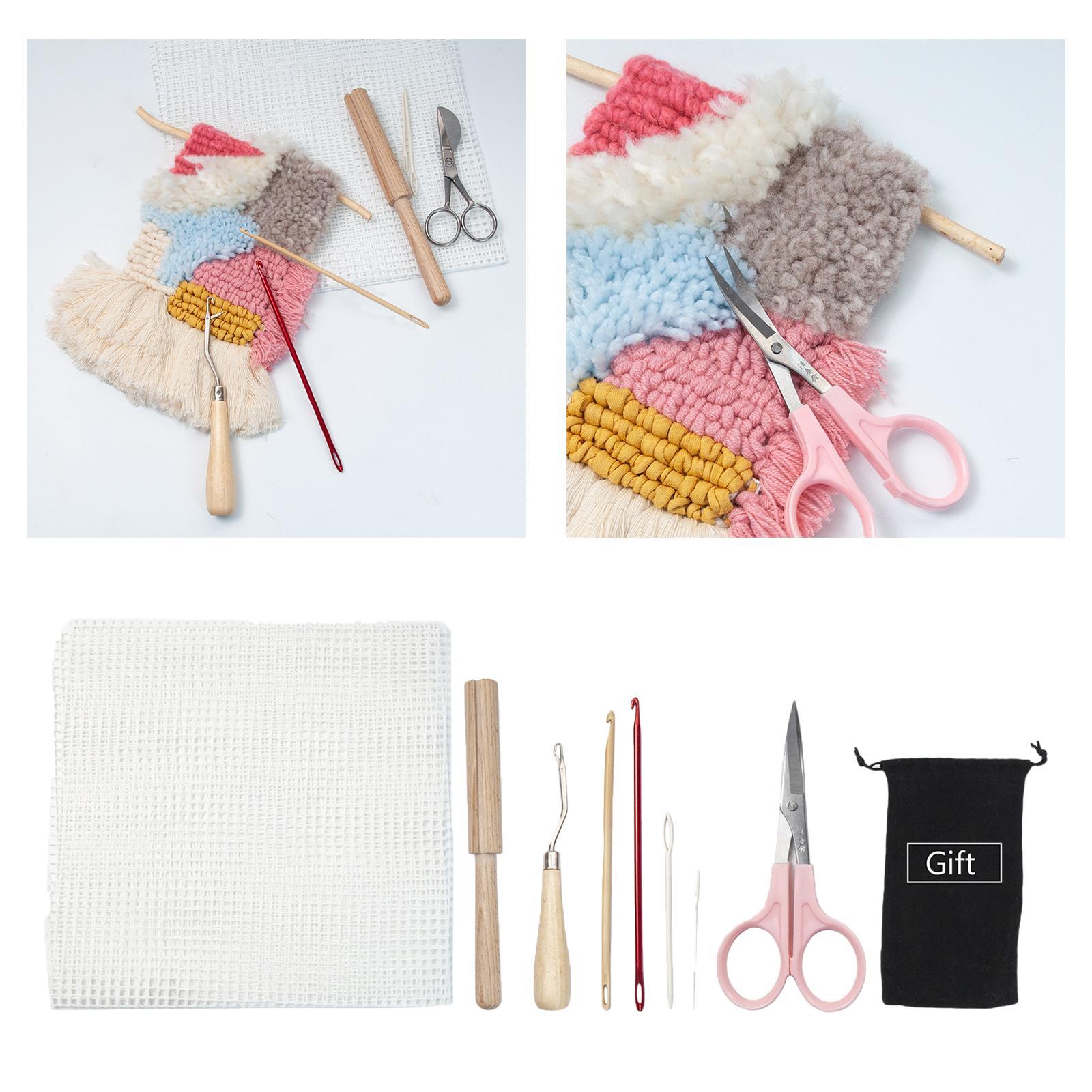 Latch Hook Rug Kit Decoration DIY Canvas Carpet Making Kit for Women