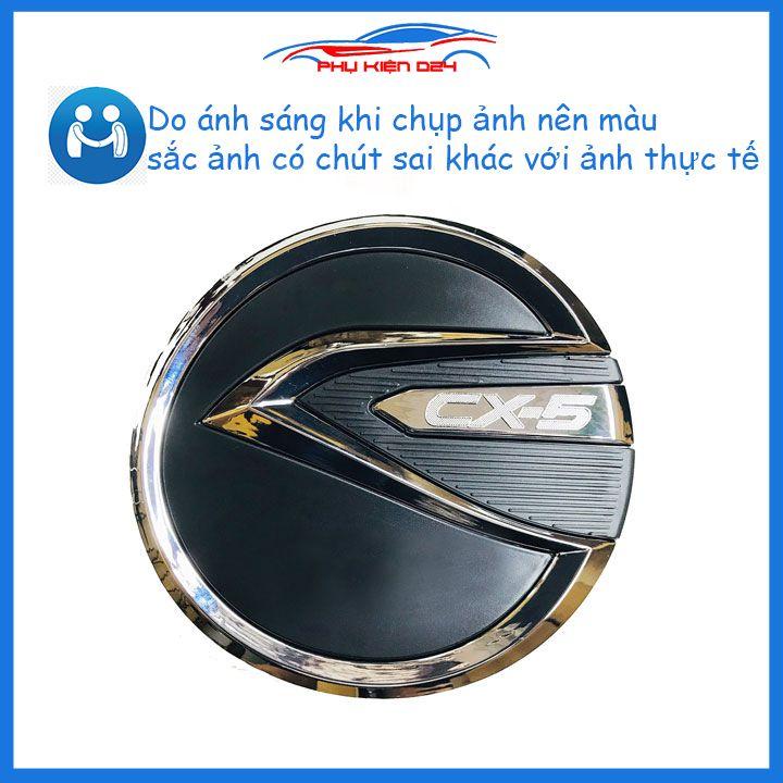 Ốp nắp bình xăng Mazda Cx5 2015-2016-2017 nhựa đen chống trầy trang trí ô tô