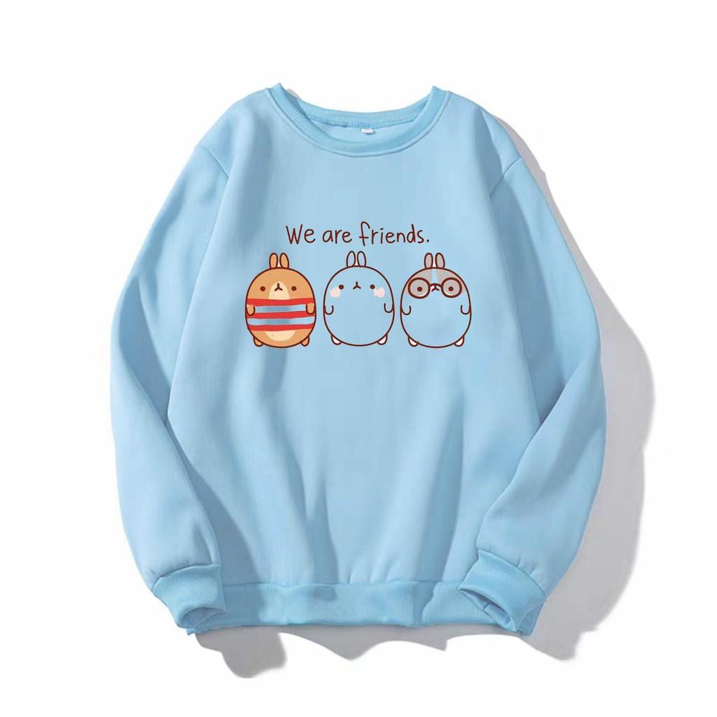ÁO SWEATER NỈ UNISEX IN 3 GÀ CON FORM NAM NỮ SIÊU DỄ THƯƠNG
