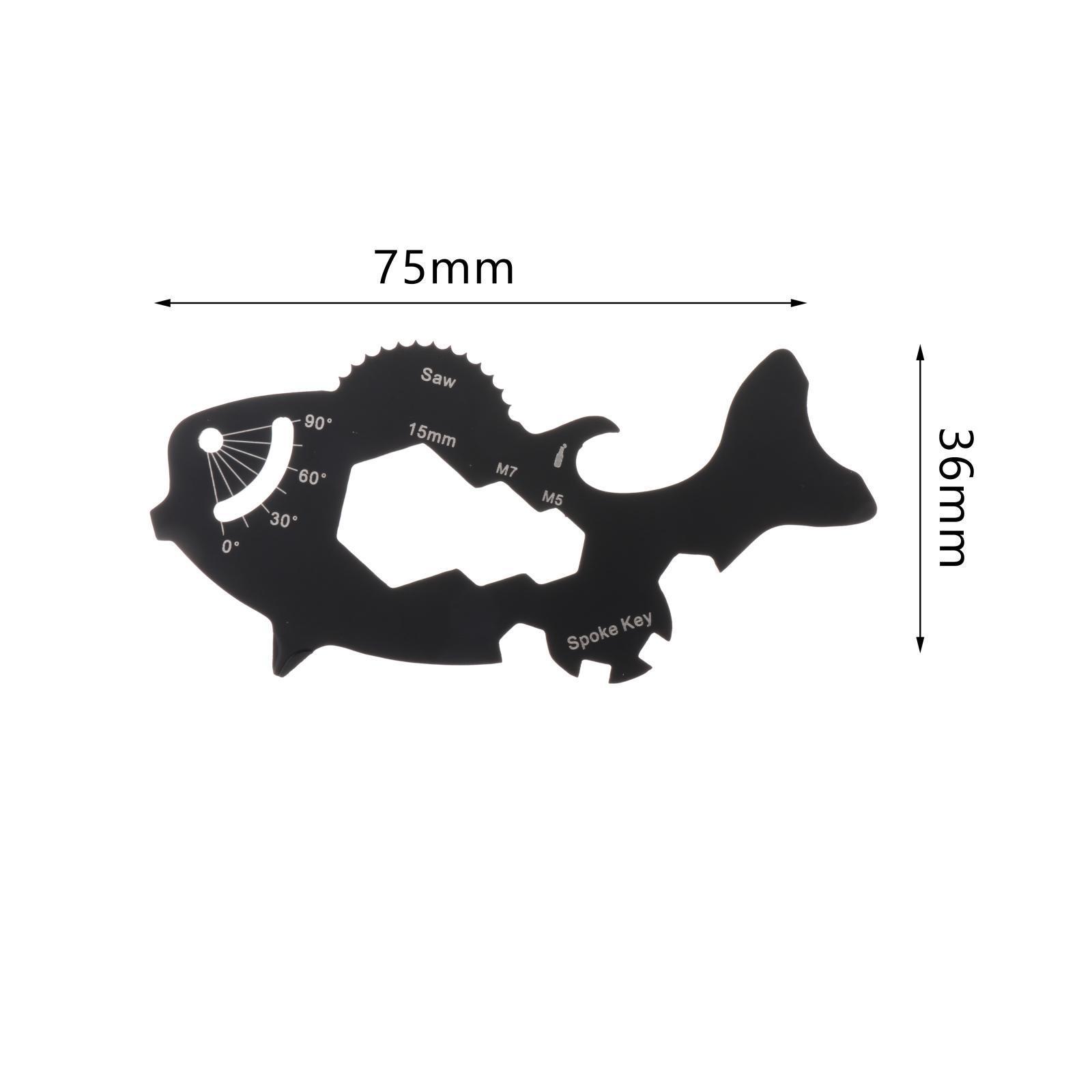 Portable Multitool Card Multi Tool Small 15 in 1 Bottle Opener Wrench Screw Driver Keyring for Survival, Biking, Outdoor Sports, Hiking