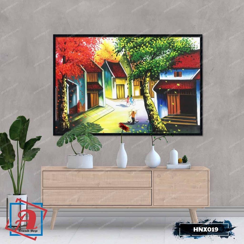 Tranh treo tường in lụa phong cảnh Hà Nội - HNX019