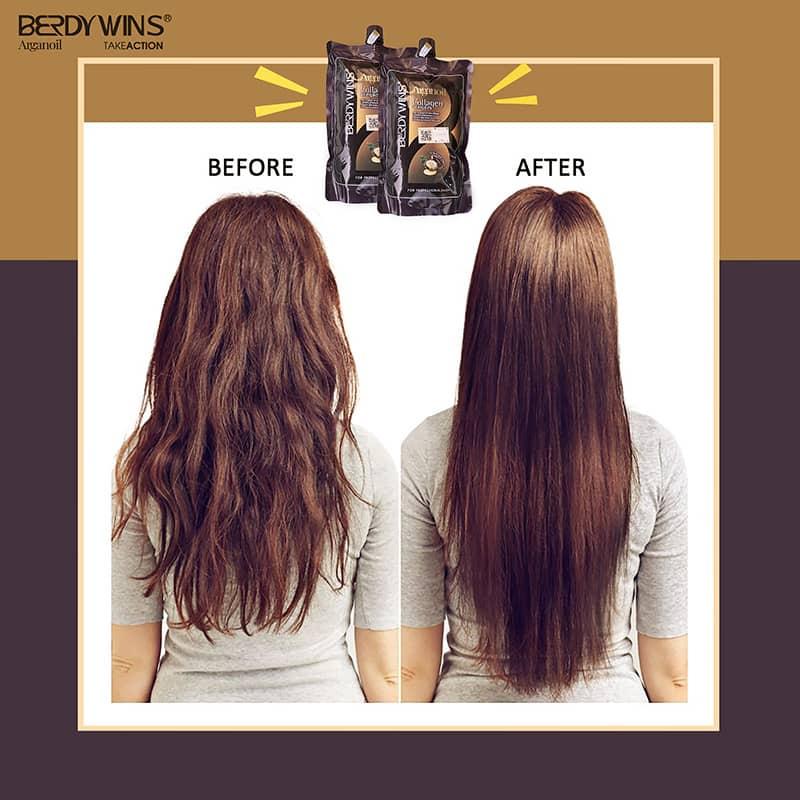 [+Tặng mũ trùm] Dầu hấp phục hồi siêu mượt BERDYWINS Argan Oil Collagen 500ml