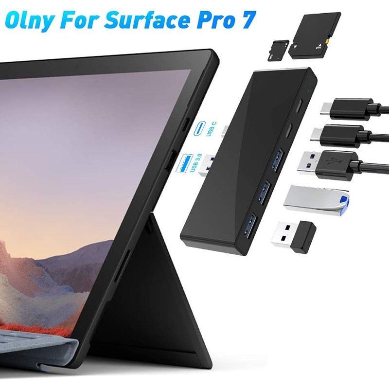 Bộ chia 7 cổng USB Type C 7 trong 1 cho Surface Pro