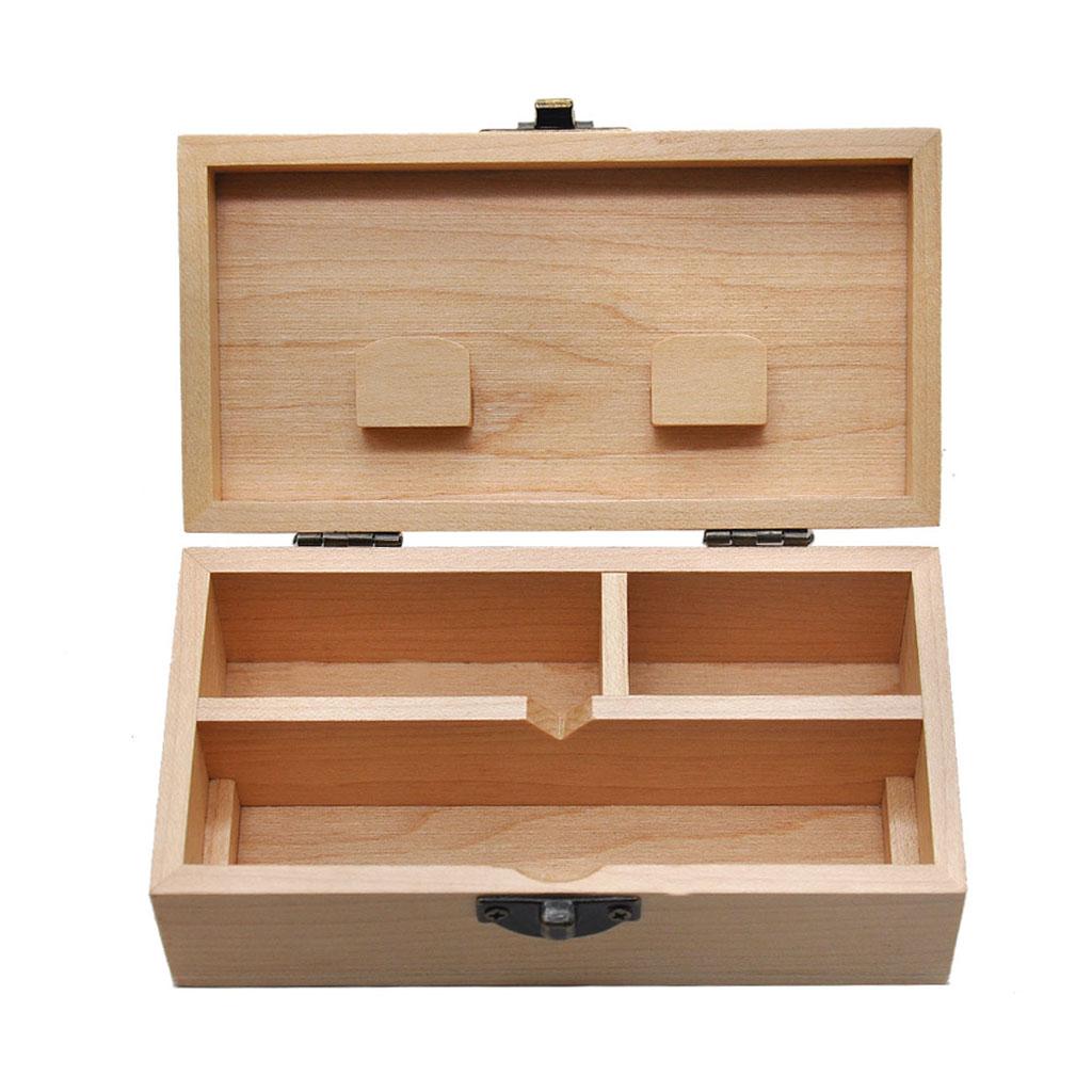 2x Portable Wooden Storage Box Rolling Cigarette Tool Box Organizer A+D
